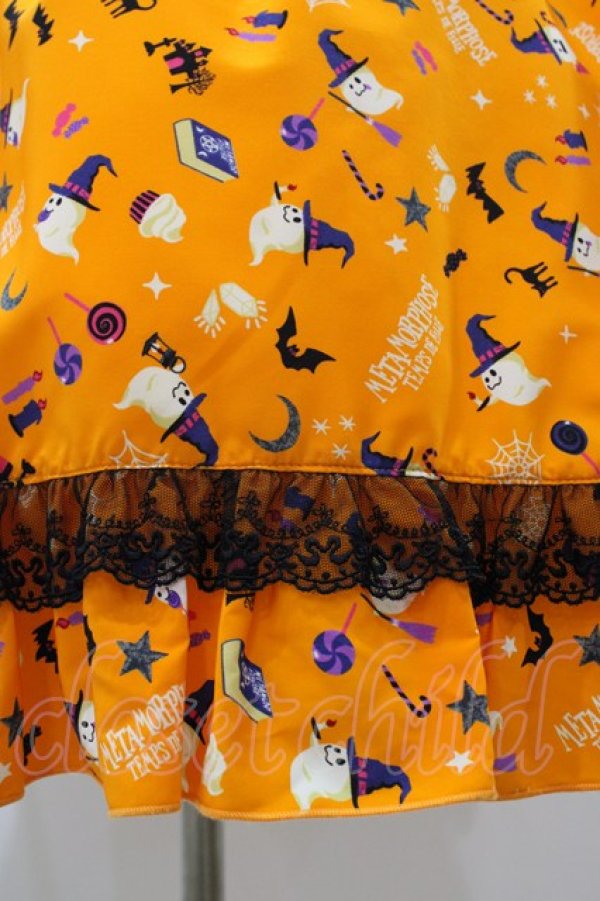画像5: metamorphose / Sweet Spooky Night ベビードールジャンパースカート サイズ1 オレンジ H-25-12-19-1020-ME-OP-NS-ZH (5)