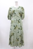 画像1: KANEKO ISAO / 花柄ワンピース Free グリーン H-25-12-19-1022-EL-OP-NS-ZH (1)