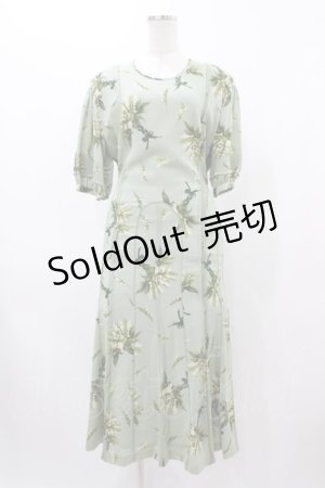 画像: KANEKO ISAO / 花柄ワンピース Free グリーン H-25-12-19-1022-EL-OP-NS-ZH