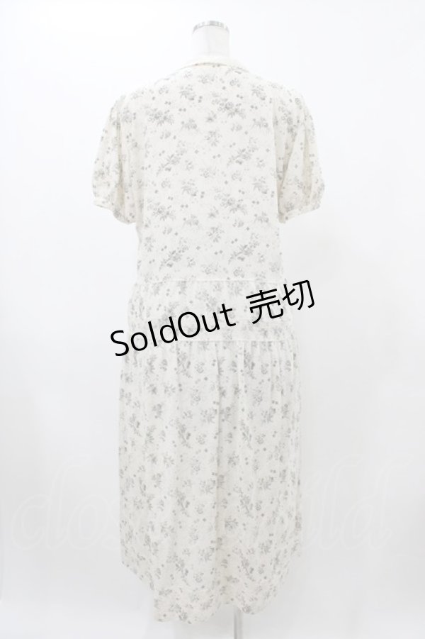 画像2: KANEKO ISAO / 花柄ワンピース Free オフ H-25-12-19-1023-EL-OP-NS-ZH (2)