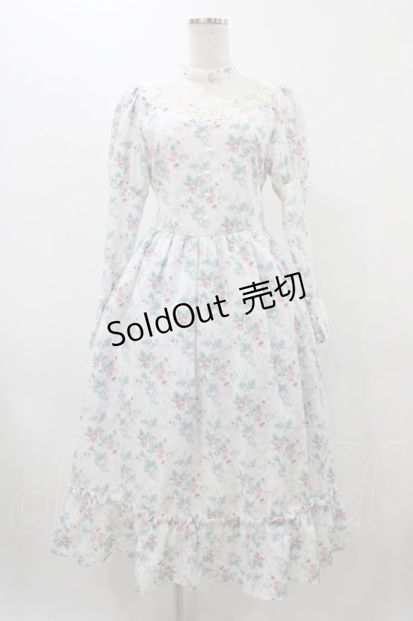 画像1: Kurumi Collaboration / KRハナジゴスリーブワンピース M ホワイト H-25-12-19-1024-0-OP-NS-ZH (1)