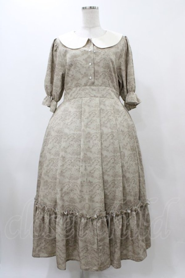 画像1: m petit by misako / NINA’Sコラボトワルドジュイワンピース L ベージュ H-25-12-19-1026-LO-OP-NS-ZH (1)