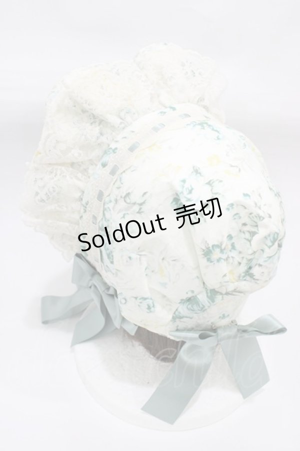 画像2: metamorphose / ロザリーフリルボンネット  ノスタルジックミント H-25-12-19-1004-ME-AC-NS-ZH (2)