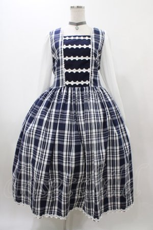 画像: marcHenTica / チェックワンピース ハーフエルフ ネイビー H-25-12-19-1027-LO-OP-NS-ZH