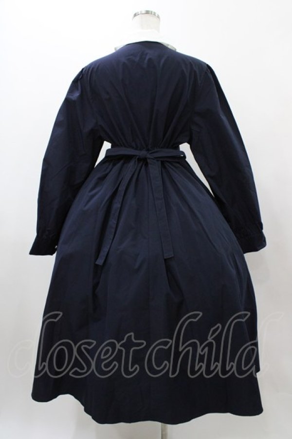 画像2: virally / 星名桜子/クラシックリボンワンピース LL ネイビー H-25-12-19-1029-0-OP-NS-ZH (2)