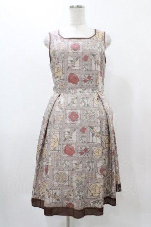 画像: Fi.n.t / ローズステンドグラス柄ジャンパースカート Free MIX H-25-12-19-1032-CA-OP-NS-ZH