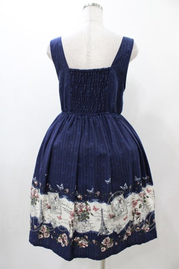 画像2: axes femme / クラシックパネル柄ワンピース M ネイビー H-25-12-19-1034-AX-OP-NS-ZH (2)