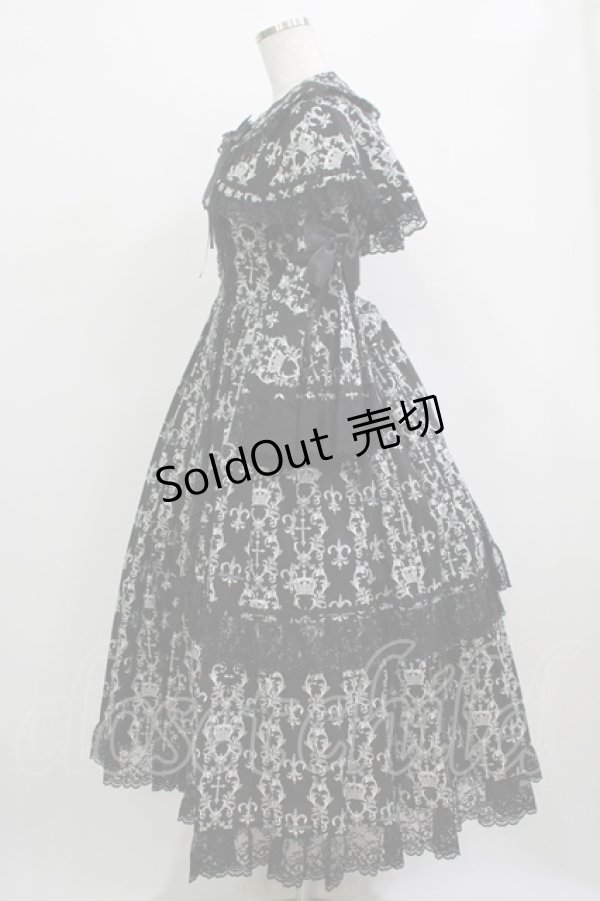 画像2: metamorphose / クラウンクロスケープ付ロングドレス サイズ1 ブラック H-25-12-19-006-ME-OP-NS-ZH (2)