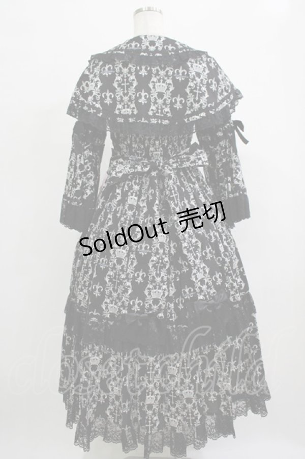 画像3: metamorphose / クラウンクロスケープ付ロングドレス サイズ1 ブラック H-25-12-19-006-ME-OP-NS-ZH (3)