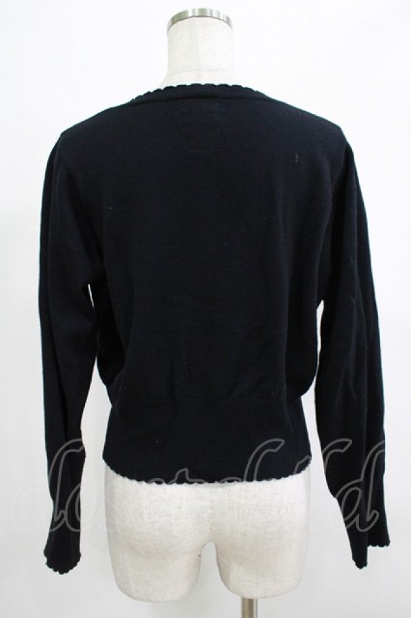 画像3: Lovely MAXICIMAM / クロックラビット刺繍カーディガン Lovelyサイズ（大きいサイズ） ブラック H-25-12-19-050-GO-TO-NS-ZH (3)