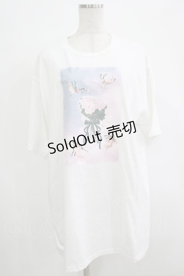 画像1: DearMyLove / 選べるプリント柄ビッグT Free ホワイト H-25-12-19-051-EL-TS-NS-ZH (1)