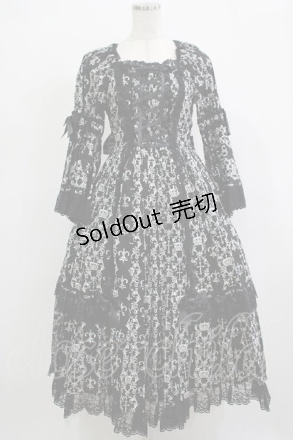 画像4: metamorphose / クラウンクロスケープ付ロングドレス サイズ1 ブラック H-25-12-19-006-ME-OP-NS-ZH (4)