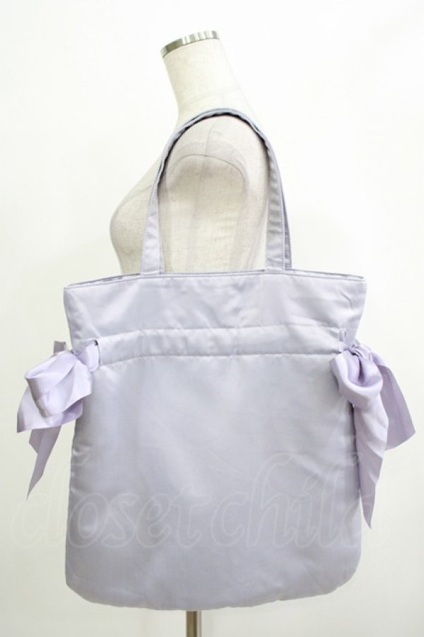 画像2: Maison de FLEUR / ダブルリボントート  ラベンダー H-25-12-19-053-LO-BG-NS-ZH (2)