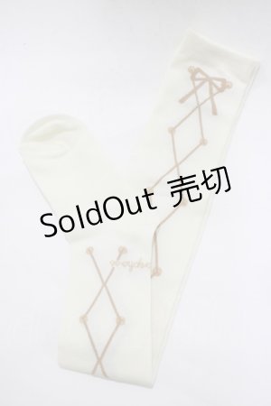 画像: metamorphose / Lace up dollオーバーニーソックス  アイボリー H-25-12-19-058-ME-ZA-NS-ZH