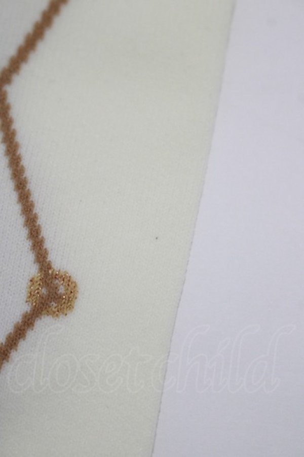 画像4: metamorphose / Lace up dollオーバーニーソックス  アイボリー H-25-12-19-058-ME-ZA-NS-ZH (4)