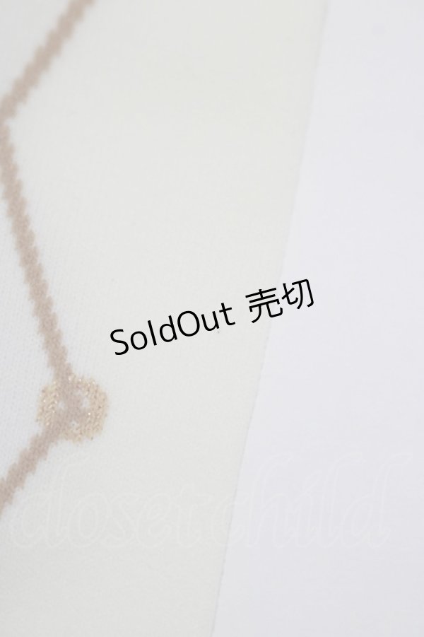 画像4: metamorphose / Lace up dollオーバーニーソックス  アイボリー H-25-12-19-058-ME-ZA-NS-ZH (4)