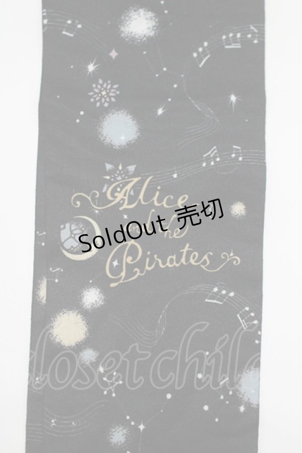 画像2: ALICE and the PIRATES / L’ecrin de votre gauche〜影絵の世界で紡ぐ歌〜柄プリントオーバーニーソックス  ブラック H-25-12-19-059-PA-ZA-NS-ZH (2)