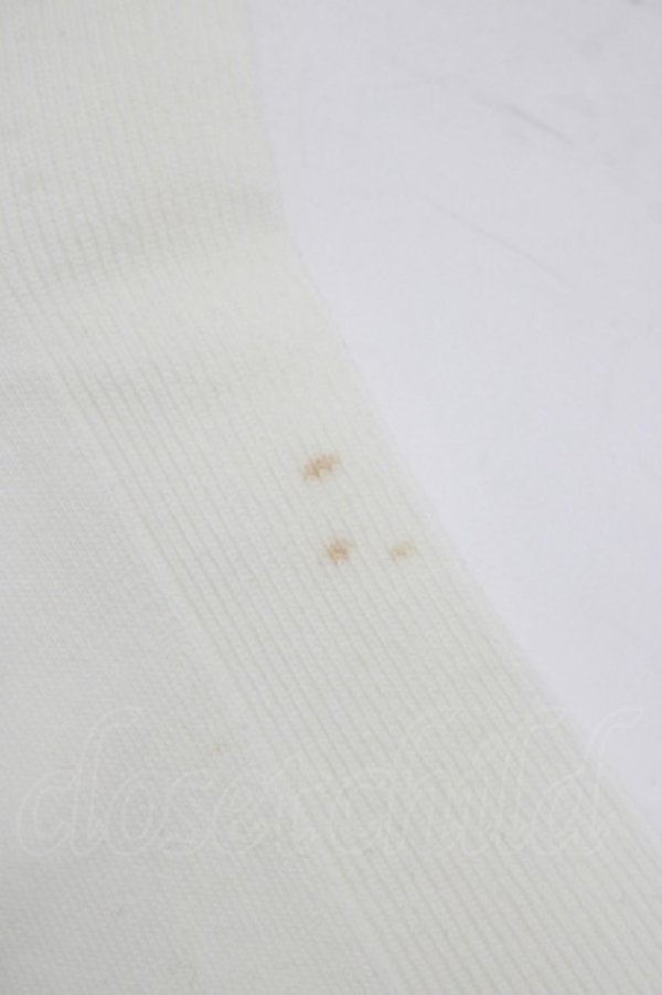 画像3: metamorphose / 折り返しエンブレム刺繍ハイソックス  オフ H-25-12-19-060-ME-ZA-NS-ZH (3)