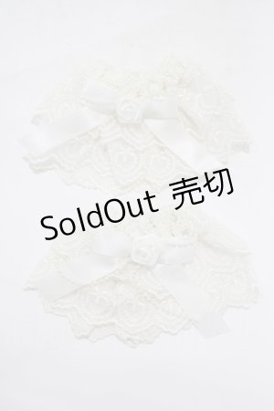 画像: metamorphose / バラ付レースカフス  ホワイト H-25-12-19-061-ME-ZA-NS-ZH