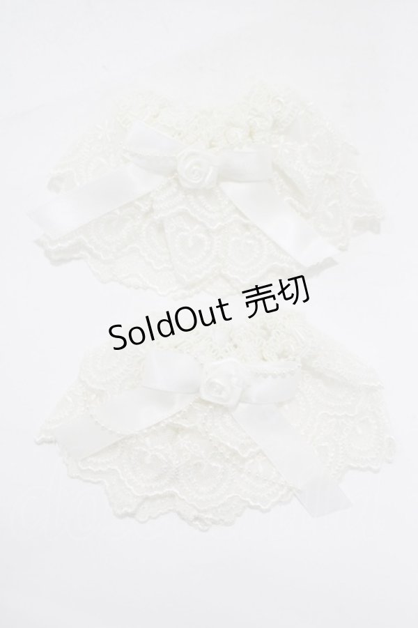 画像1: metamorphose / バラ付レースカフス  ホワイト H-25-12-19-061-ME-ZA-NS-ZH (1)