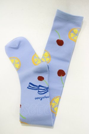 画像: metamorphose / Juicy basketオーバーニー  ブルー H-25-12-19-062-ME-ZA-NS-ZH