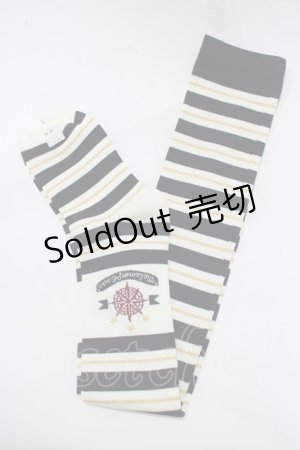 画像: metamorphose / コンパスボーダーオーバーニー  ブラック H-25-12-19-063-ME-ZA-NS-ZH