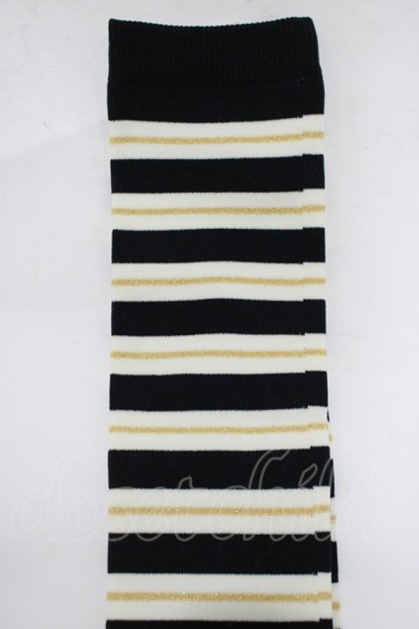 画像3: metamorphose / コンパスボーダーオーバーニー  ブラック H-25-12-19-063-ME-ZA-NS-ZH (3)