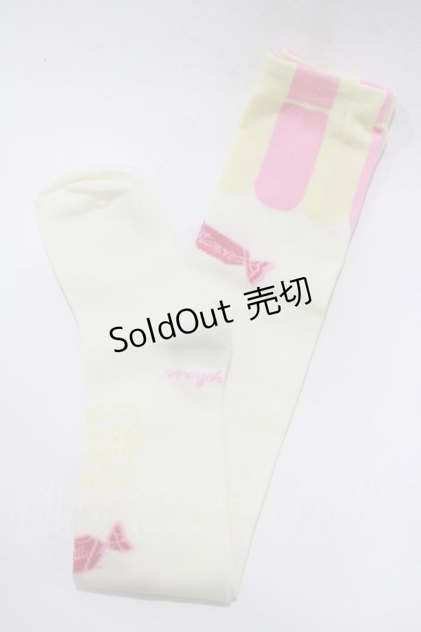 画像1: metamorphose / Candy showerオーバーニー  アイボリー H-25-12-19-064-ME-ZA-NS-ZH (1)