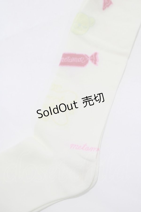 画像2: metamorphose / Candy showerオーバーニー  アイボリー H-25-12-19-064-ME-ZA-NS-ZH (2)