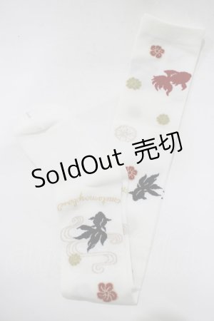 画像: metamorphose / 乙女の白昼夢オーバーニー  ホワイト H-25-12-19-065-ME-ZA-NS-ZH