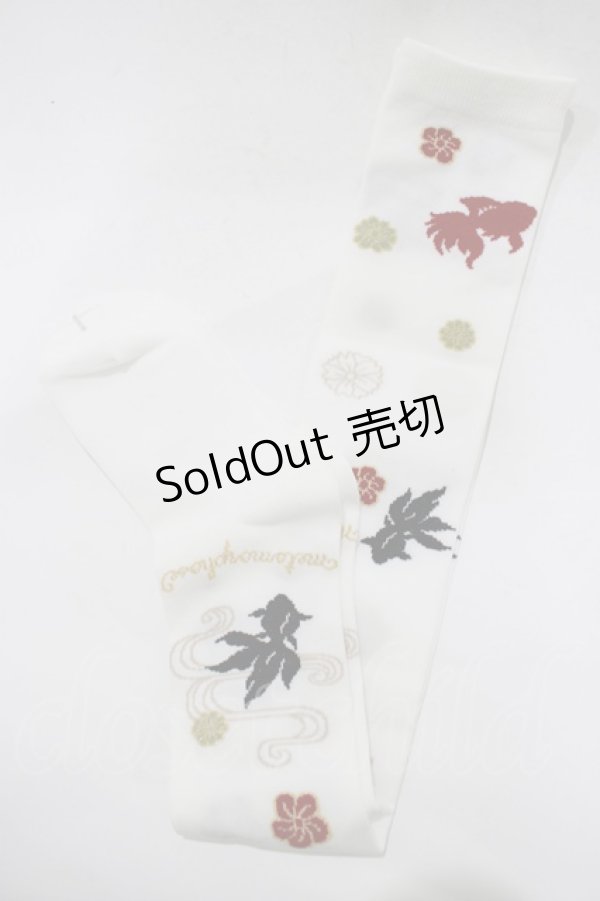 画像1: metamorphose / 乙女の白昼夢オーバーニー  ホワイト H-25-12-19-065-ME-ZA-NS-ZH (1)