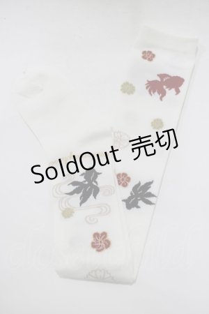 画像: metamorphose / 乙女の白昼夢オーバーニー  ホワイト H-25-12-19-068-ME-ZA-NS-ZH