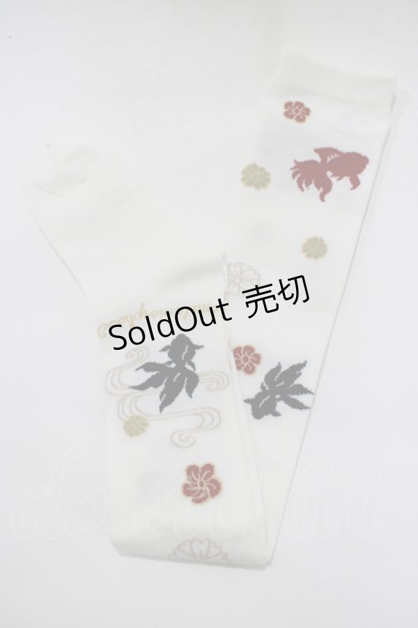 画像1: metamorphose / 乙女の白昼夢オーバーニー  ホワイト H-25-12-19-068-ME-ZA-NS-ZH (1)