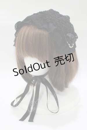 画像: metamorphose / チュールレースヘッドドレス  ブラック H-25-12-19-073-ME-AC-NS-ZH