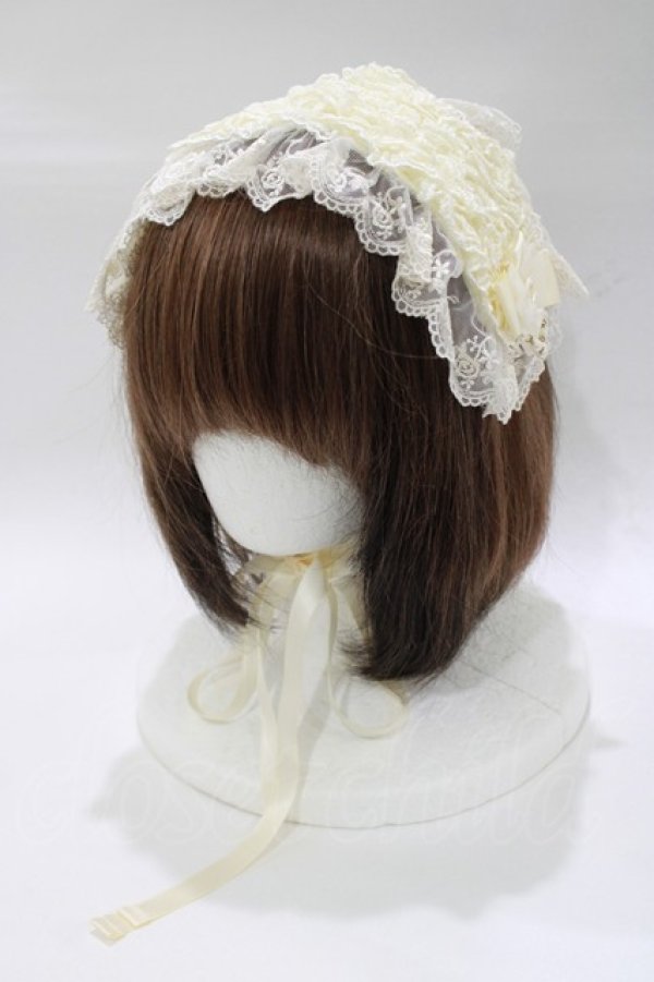 画像1: metamorphose / チュールレースヘッドドレス  アイボリー H-25-12-19-074-ME-AC-NS-ZH (1)