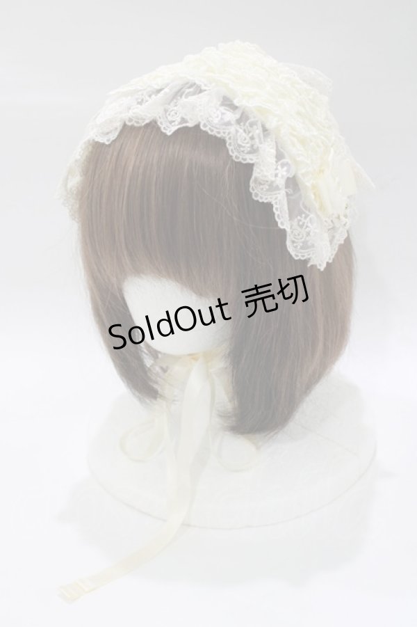 画像1: metamorphose / チュールレースヘッドドレス  アイボリー H-25-12-19-074-ME-AC-NS-ZH (1)