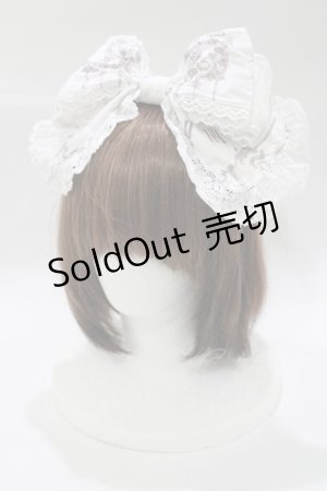 画像: ALICE and the PIRATES / アリスと時計塔の秘密柄リボンカチューシャ  ゴースト H-25-12-19-075-PA-AC-NS-ZH