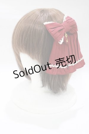 画像: metamorphose / ピンタックリボンクリップ（ムジ）  エンジ H-25-12-19-077-ME-AC-NS-ZH