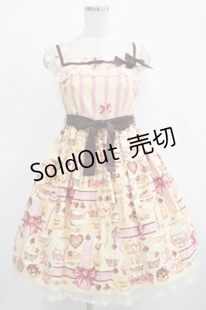 画像: Innocent World / ベイクドスイーツハイウエストジャンパースカート M 生成り H-25-12-19-010-IW-OP-NS-ZH