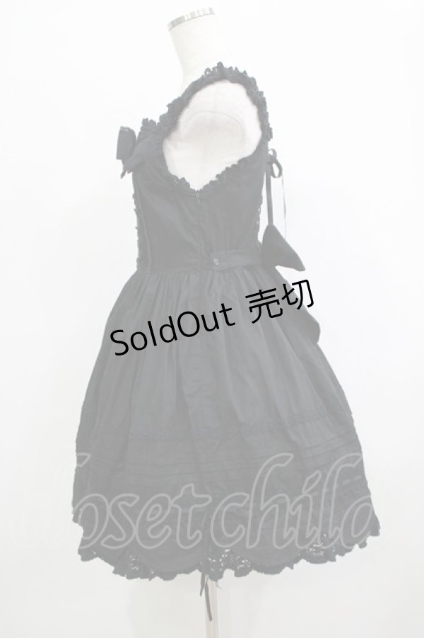 画像2: BABY,THE STARS SHINE BRIGHT / リボンスカラップジャンパースカート Free ブラック H-25-12-19-011-BA-OP-NS-ZH (2)