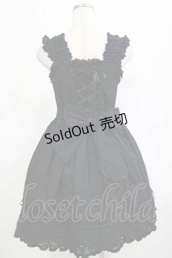 画像3: BABY,THE STARS SHINE BRIGHT / リボンスカラップジャンパースカート Free ブラック H-25-12-19-011-BA-OP-NS-ZH (3)