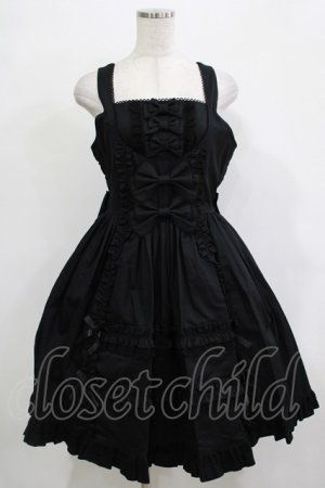 画像: metamorphose / フロントあきフリルジャンパースカート サイズ1 ブラック H-25-12-19-002-ME-OP-NS-ZH