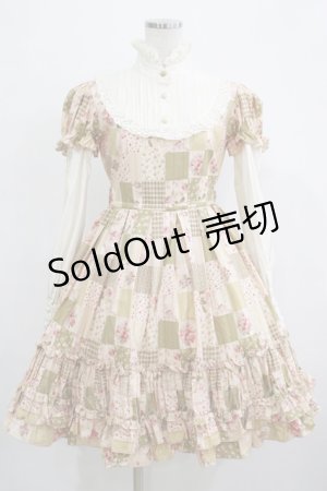 画像: Pina sweetcollection / パッチワーク柄ワンピース Free 生成り H-25-12-19-013-LO-OP-NS-ZH