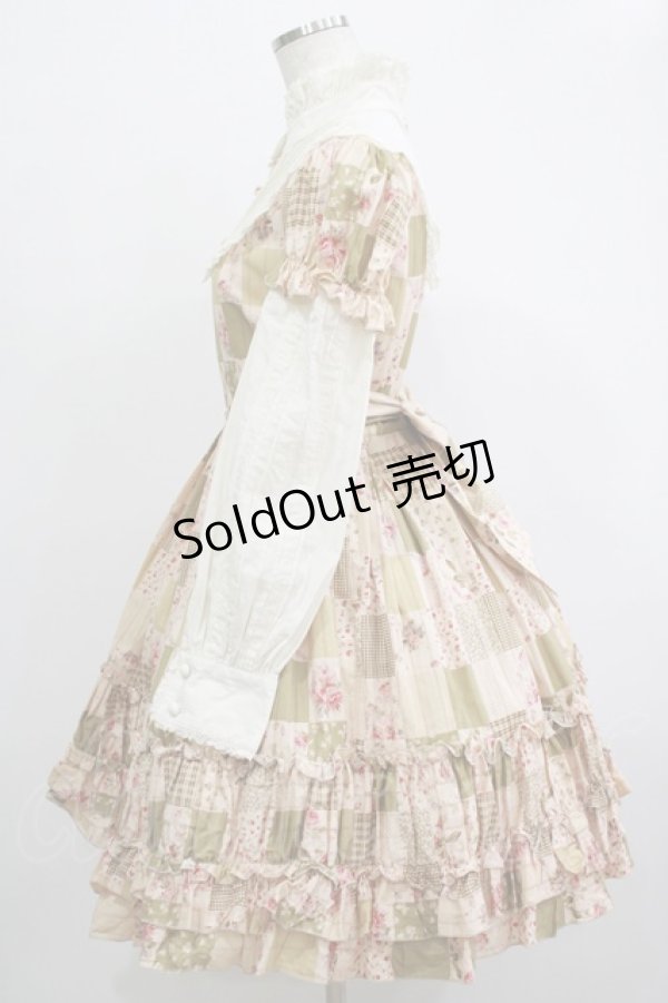 画像2: Pina sweetcollection / パッチワーク柄ワンピース Free 生成り H-25-12-19-013-LO-OP-NS-ZH (2)