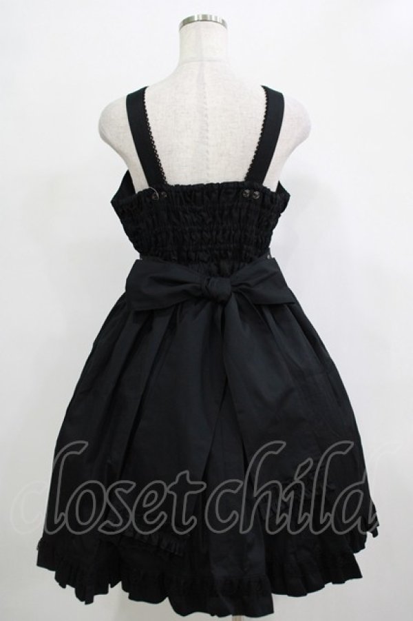 画像3: metamorphose / フロントあきフリルジャンパースカート サイズ1 ブラック H-25-12-19-002-ME-OP-NS-ZH (3)