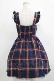 画像3: Ank Rouge / チェックハートフリルジャンパースカート M ネイビー H-25-12-19-016-CA-OP-NS-ZH (3)