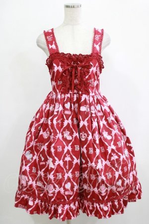 画像: BABY,THE STARS SHINE BRIGHT / うさくみゃちゃんのおしゃれスウィートタイム柄ベビードールジャンパースカート Free エンジ H-25-12-19-018-BA-OP-NS-ZH