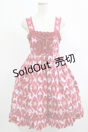 画像: BABY,THE STARS SHINE BRIGHT / うさくみゃちゃんのおしゃれスウィートタイム柄ベビードールジャンパースカート Free エンジ H-25-12-19-018-BA-OP-NS-ZH