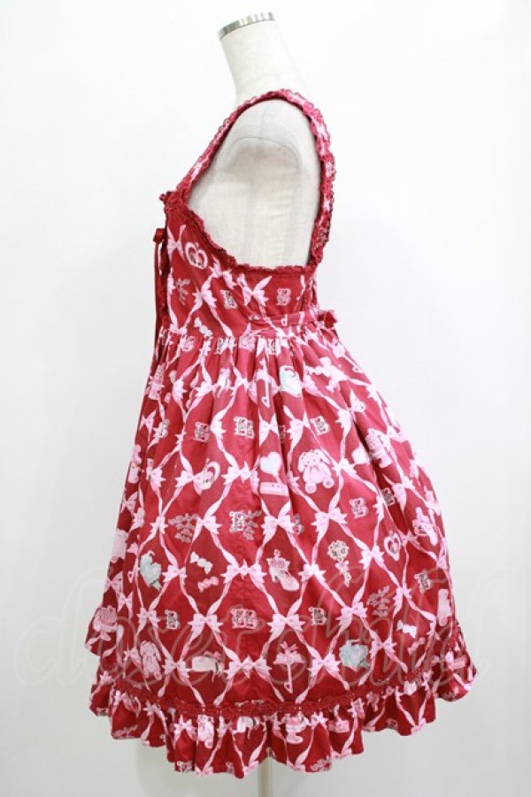 画像2: BABY,THE STARS SHINE BRIGHT / うさくみゃちゃんのおしゃれスウィートタイム柄ベビードールジャンパースカート Free エンジ H-25-12-19-018-BA-OP-NS-ZH (2)