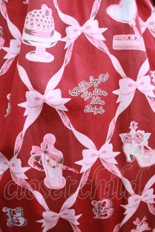 画像4: BABY,THE STARS SHINE BRIGHT / うさくみゃちゃんのおしゃれスウィートタイム柄ベビードールジャンパースカート Free エンジ H-25-12-19-018-BA-OP-NS-ZH (4)